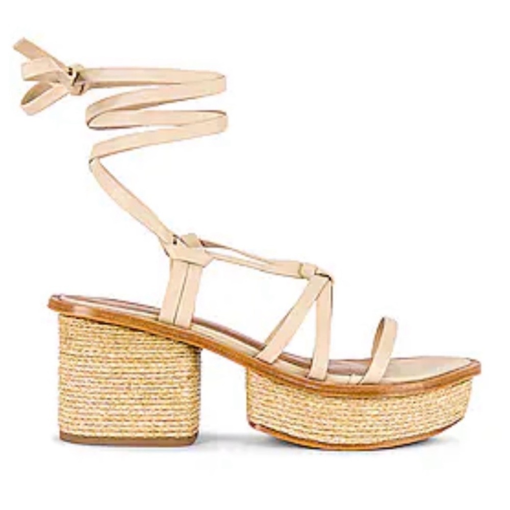 RAYE Cream Platform Sandals
